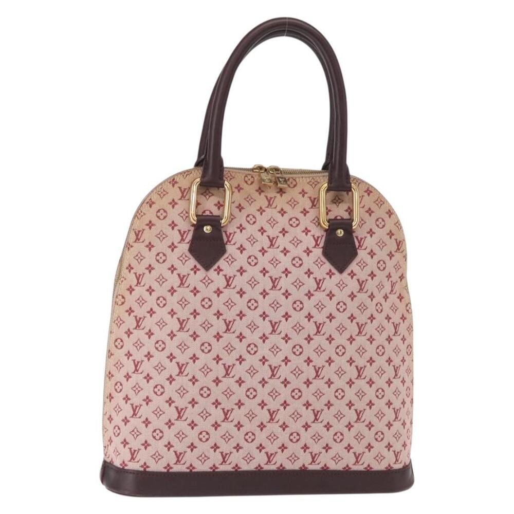 LOUIS VUITTON Monogram Mini Alma Haut Hand Bag Red M92204 LV Auth 156384